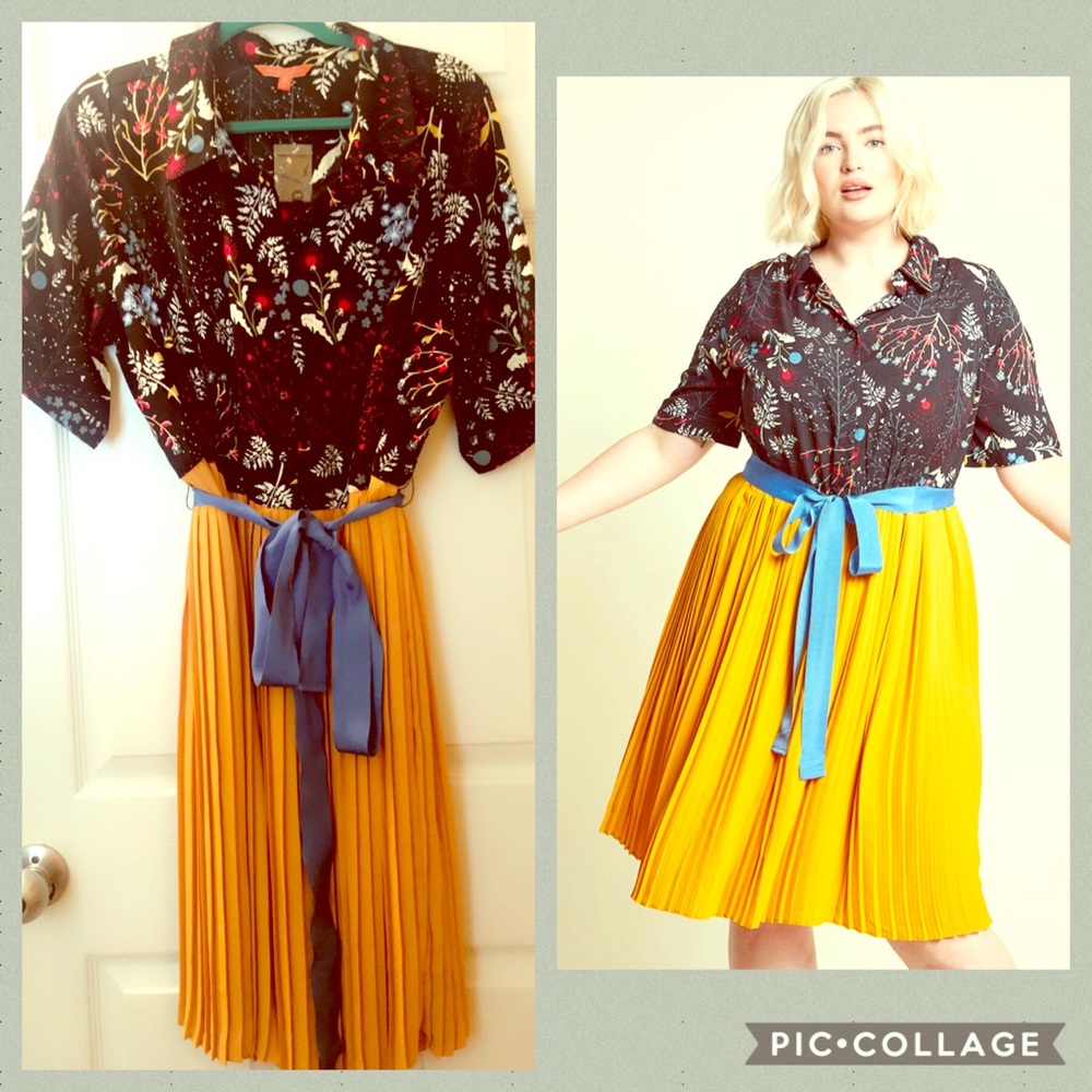 Modcloth Adored Duet A Line Dress 2X